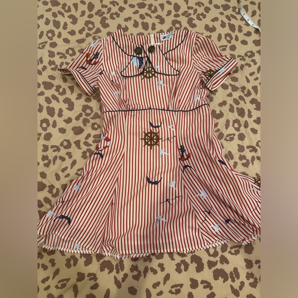 Hell Bunny mini nautical dress.